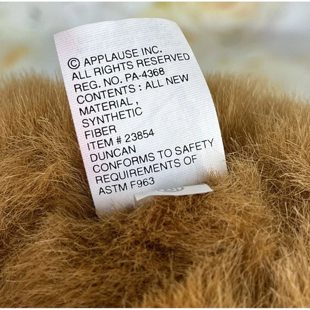 Dakin Teddy Bear Brown Stuffed Animal Plush Soft Applause Toy Laying Down